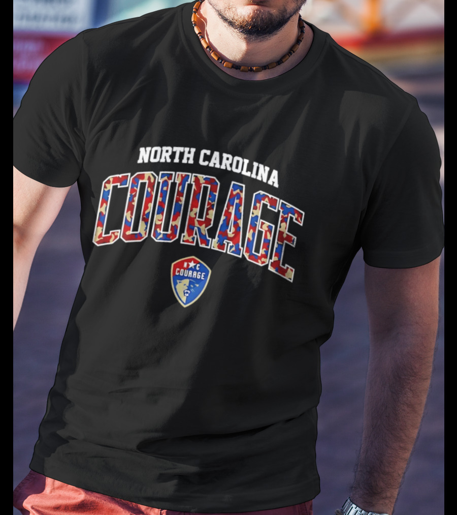 North Carolina Courage Camo Pattern Fan Gear T-Shirt