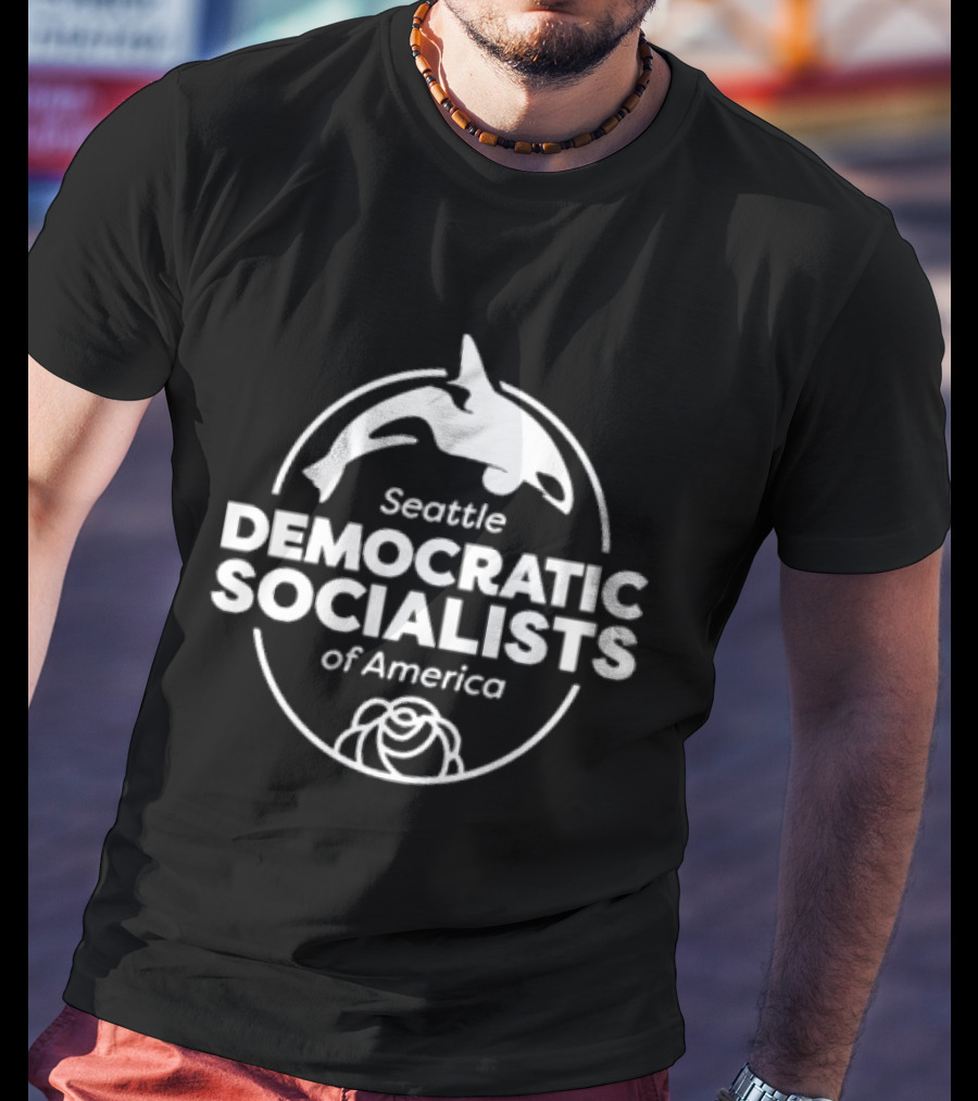 Seattle Democratic Socialists Of America Orca And Rose T-Shirt
