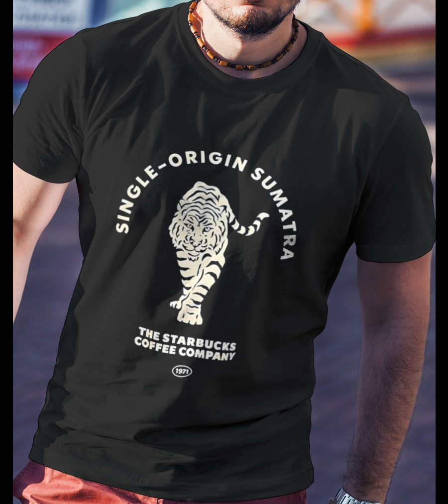 Single Origin Sumatra Starbucks Coffee Company 1971 Tiger T-Shirt