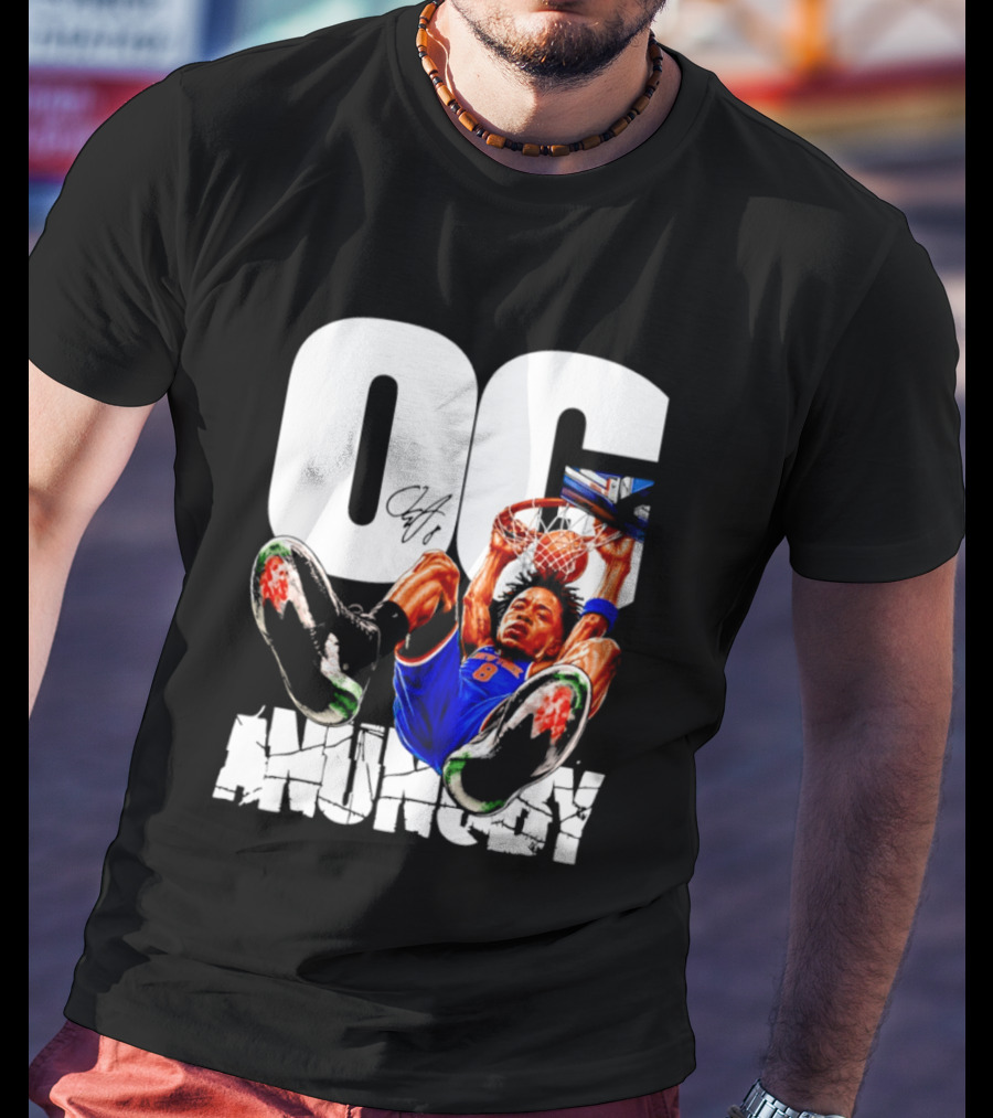 OG Anunoby Dunking New York Knicks Caricature T-Shirt