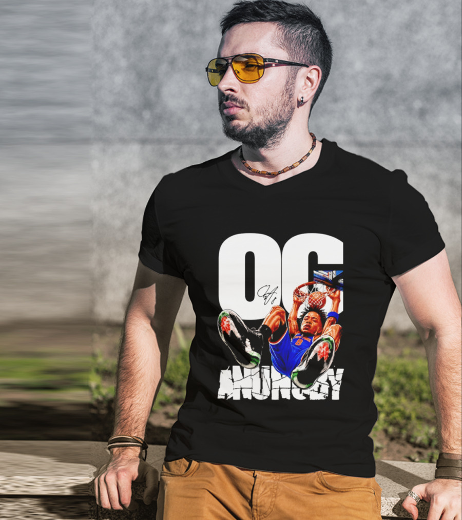 OG Anunoby Dunking New York Knicks Caricature T-Shirt