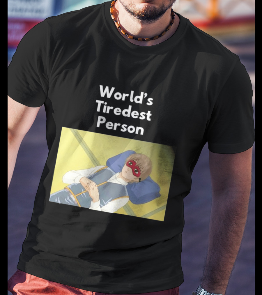 Okita Sougo World's Tiredest Person Anime Character Relaxing T-Shirt