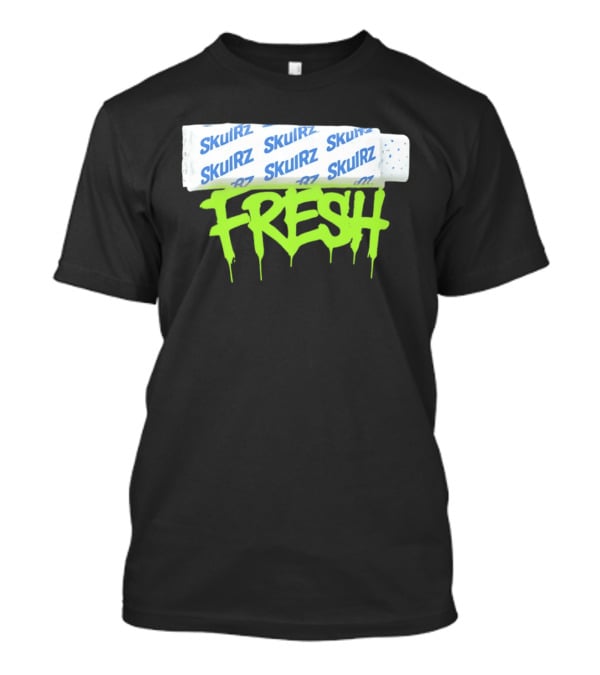 Skulrz Fresh Gum Stylized Wrapper And Green Dripping T-Shirt