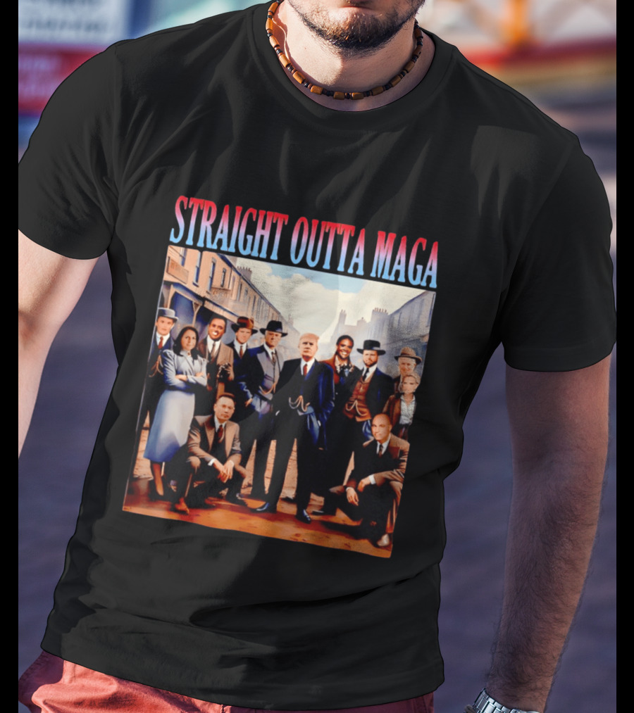 Straight Outta MAGA Donald Trump Elon Musk Tucker Carlson Vivek Ramaswamy Peaky Blinders T-Shirt