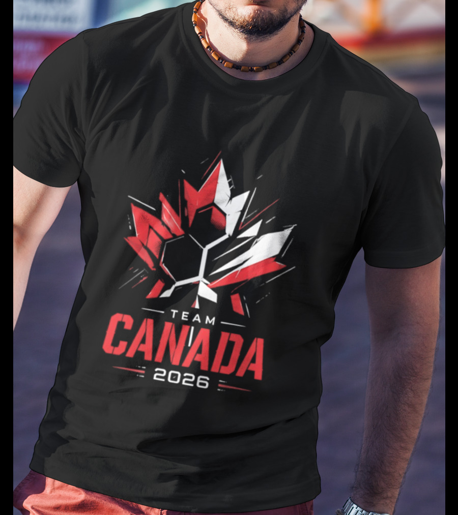 Team Canada 2026 Maple Leaf Geometric Sport Team Canada 2026 T-Shirt