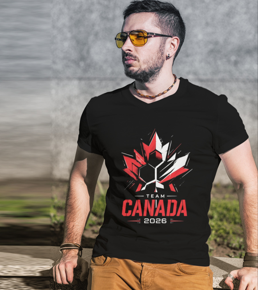 Team Canada 2026 Maple Leaf Geometric Sport Team Canada 2026 T-Shirt