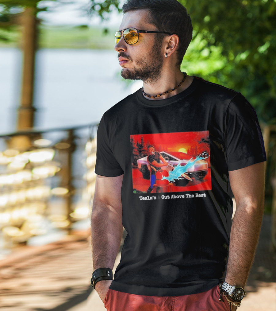 Tesla's A Cut Above The Rest Cybertruck Wood Chopping Scene T-Shirt