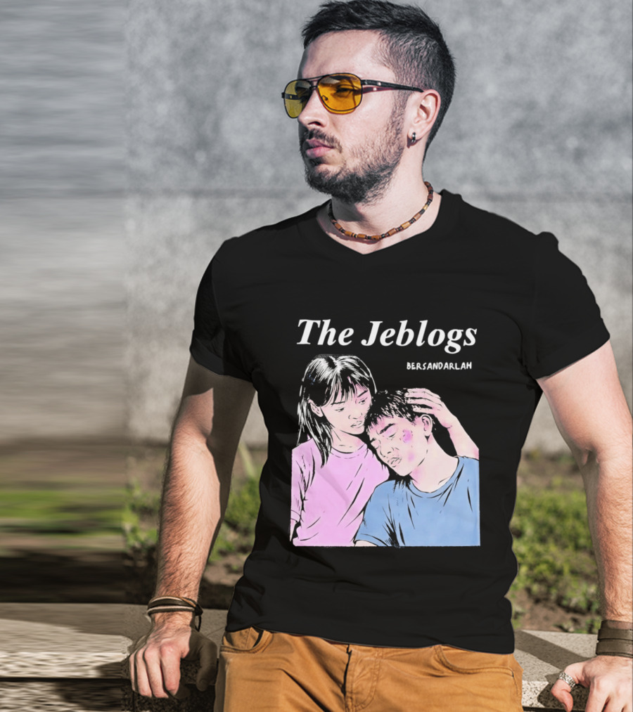 The Jeblogs Bersandarlah Pastel Art Style Tender Moment T-Shirt