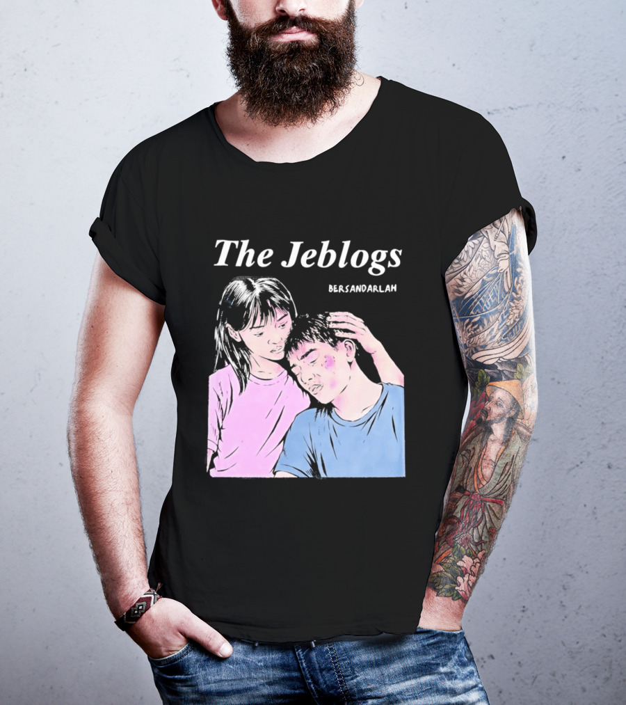 The Jeblogs Bersandarlah Pastel Art Style Tender Moment T-Shirt