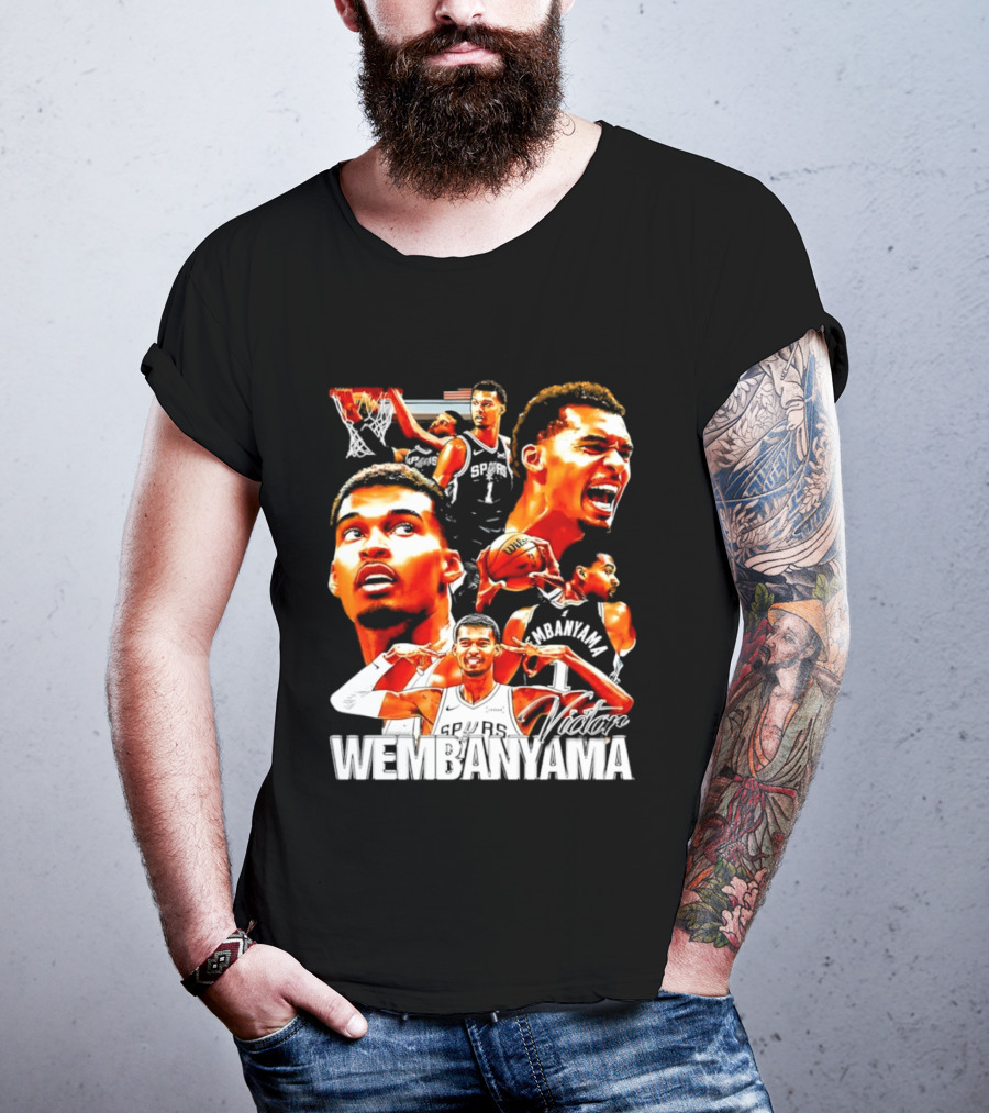 Victor Wembanyama Spurs Basketball Hero Collection T-Shirt