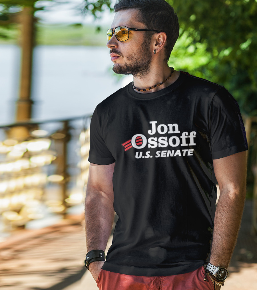 Jon Ossoff U.S. Senate Vote Text With Stripes T-Shirt