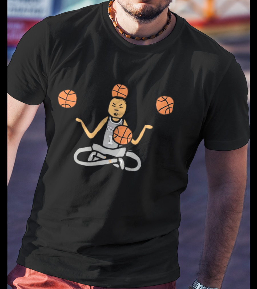 Wembanyama Meditation San Antonio Spurs Basketball Meme T-Shirt