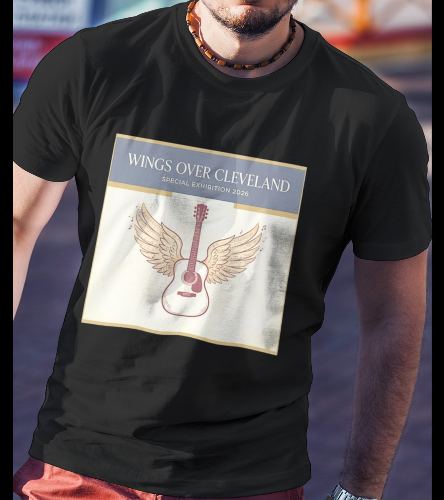 Wings Over Cleveland Special Exhibition 2026 Guitar With Wings And Music Notes T-Shirt