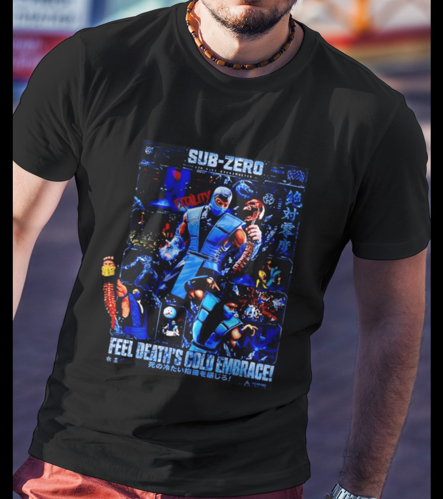 SUB ZERO Fatality Feel Death's Cold Embrace Mortal Kombat T-Shirt