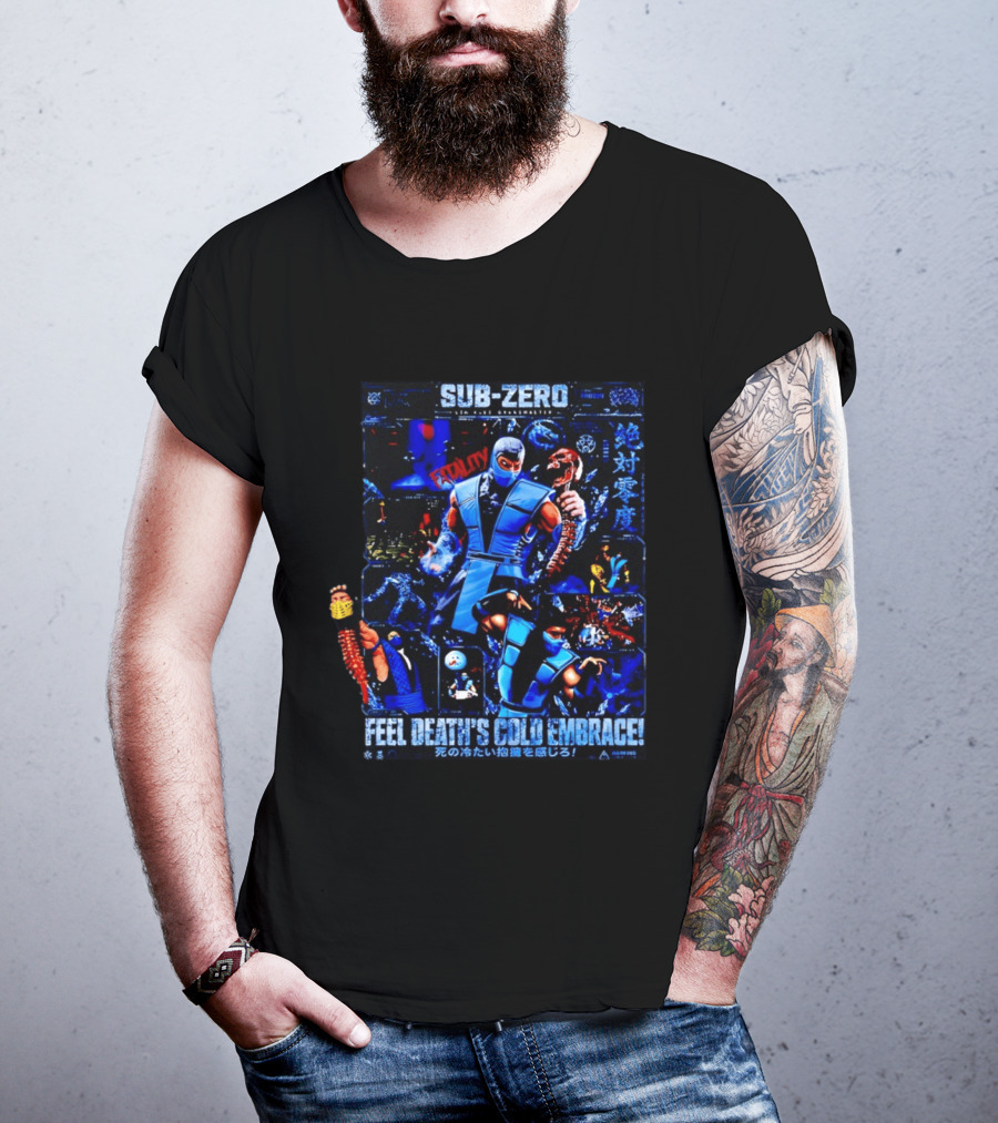 SUB ZERO Fatality Feel Death's Cold Embrace Mortal Kombat T-Shirt