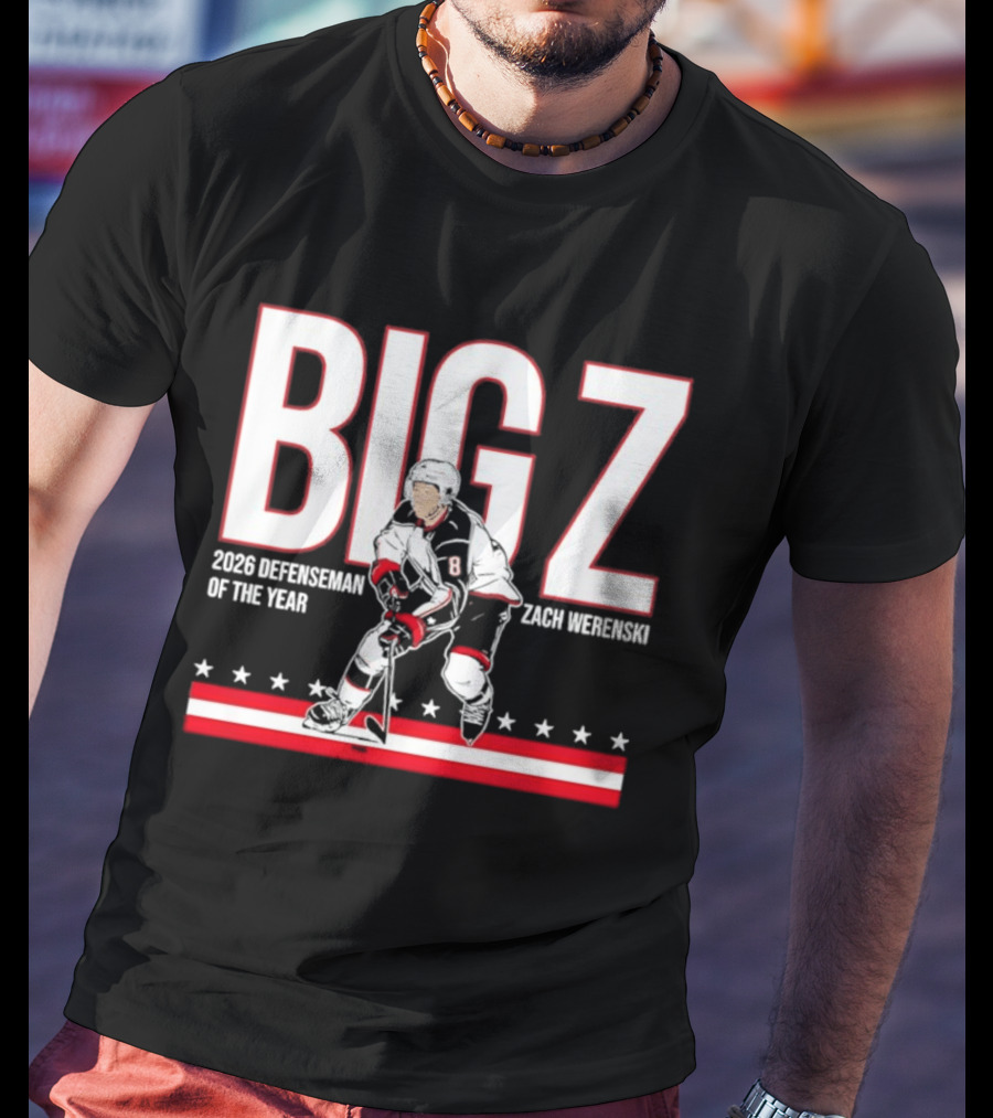 Big Z Zach Werenski Columbus Blue Jackets 2026 Defenseman Of The Year T-Shirt