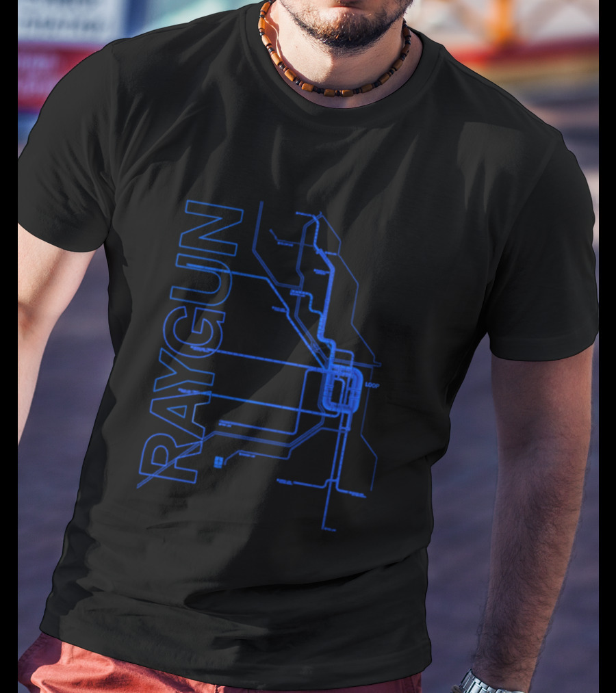 RAYGUN Chicago L Train Map T-Shirt
