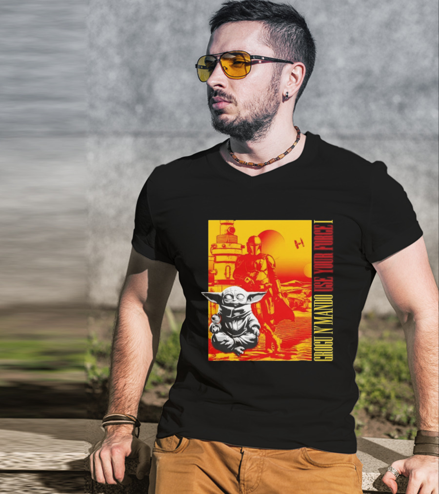 Grogu N' Mando Use Your Force I Star Wars Adventure T-Shirt