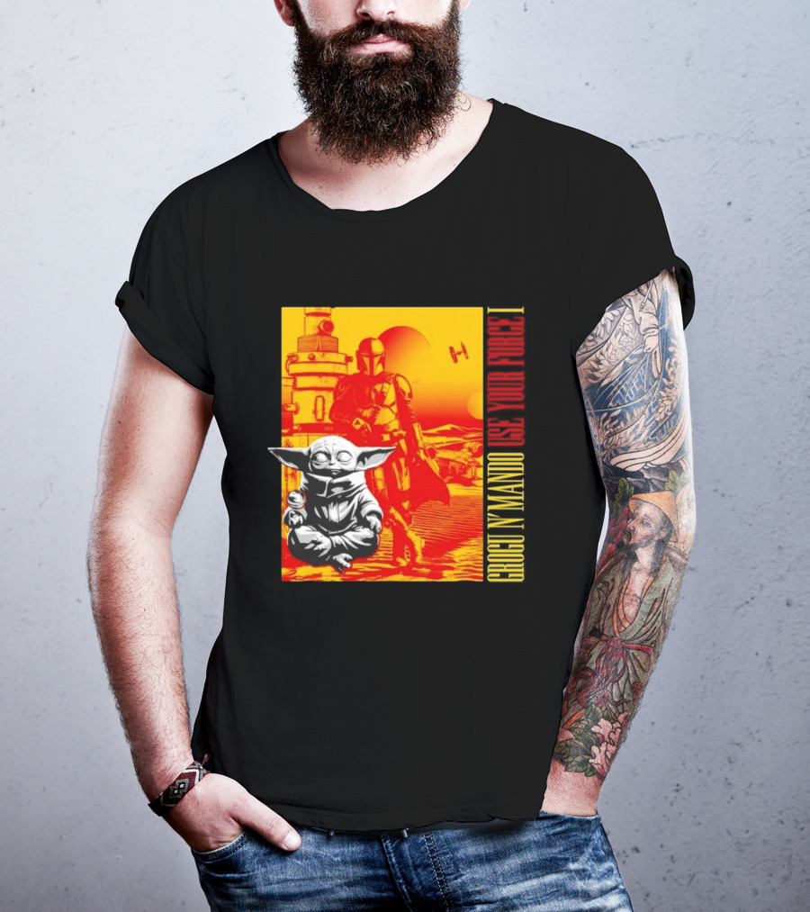 Grogu N' Mando Use Your Force I Star Wars Adventure T-Shirt