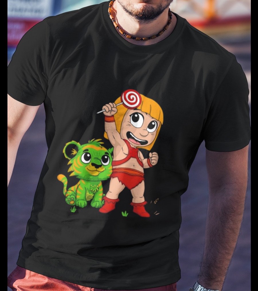 He Man And Battle Cat Masters Of Kindergarten Lollipop Adventure T-Shirt
