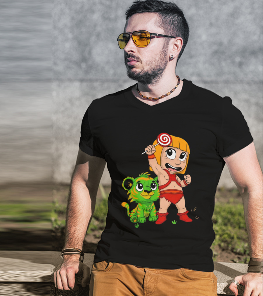 He Man And Battle Cat Masters Of Kindergarten Lollipop Adventure T-Shirt