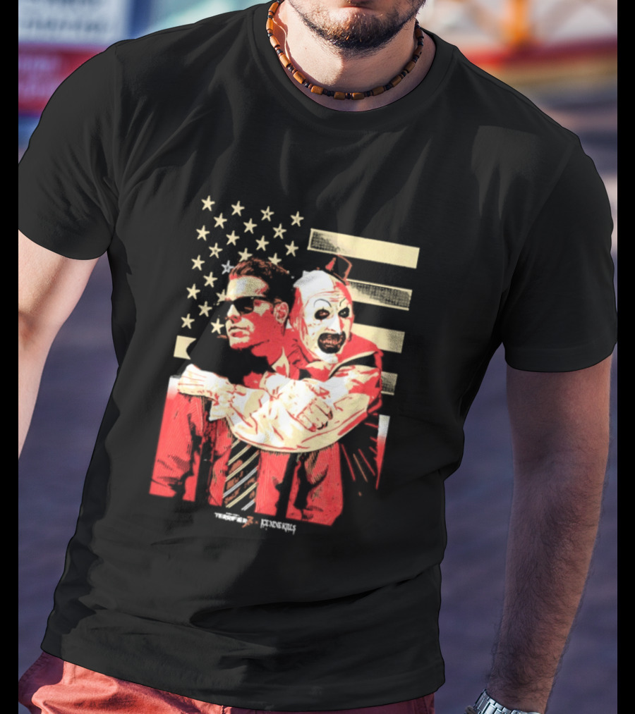 Ice Nine Kills Spencer Clown American Flag Horror Aesthetic T-Shirt