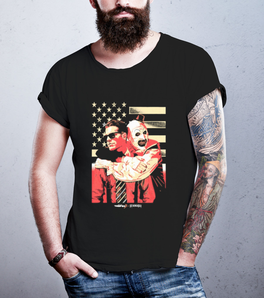 Ice Nine Kills Spencer Clown American Flag Horror Aesthetic T-Shirt