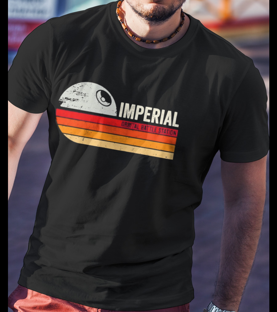 Star Wars Imperial Orbital Battle Station Death Star Sunset T-Shirt