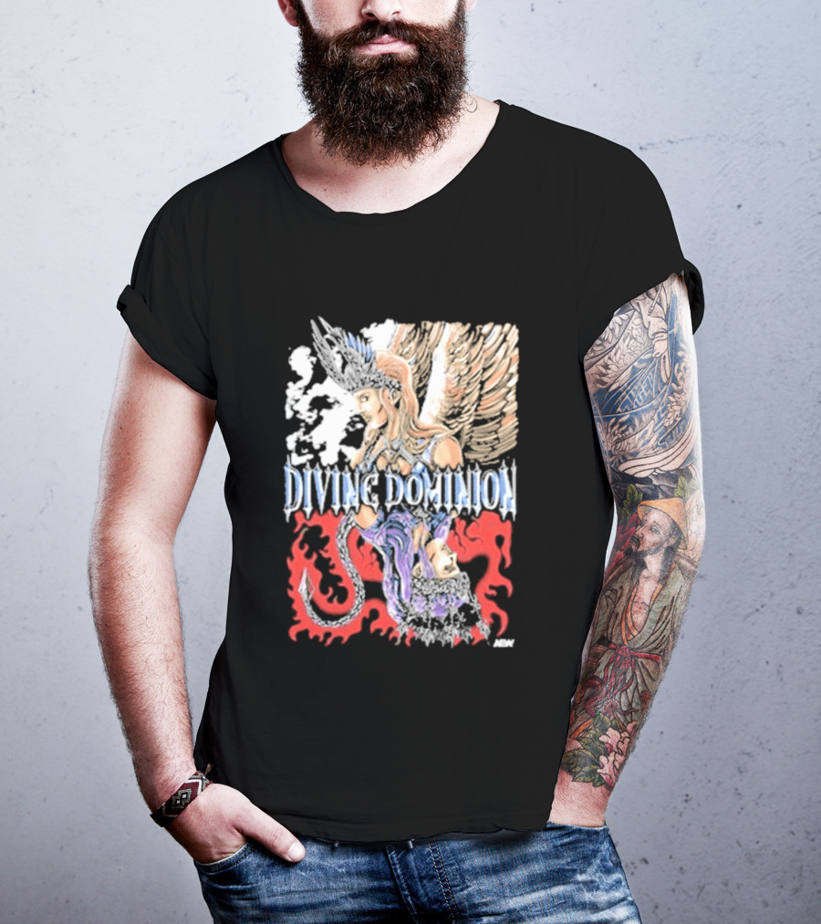 Divine Dominion Angel And Dragon Clash Heaven And Hell T-Shirt
