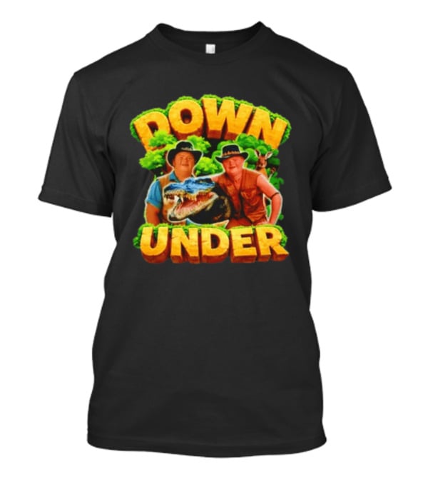 Down Under Crocodile Hunter Adventure With Outback Characters T-Shirt