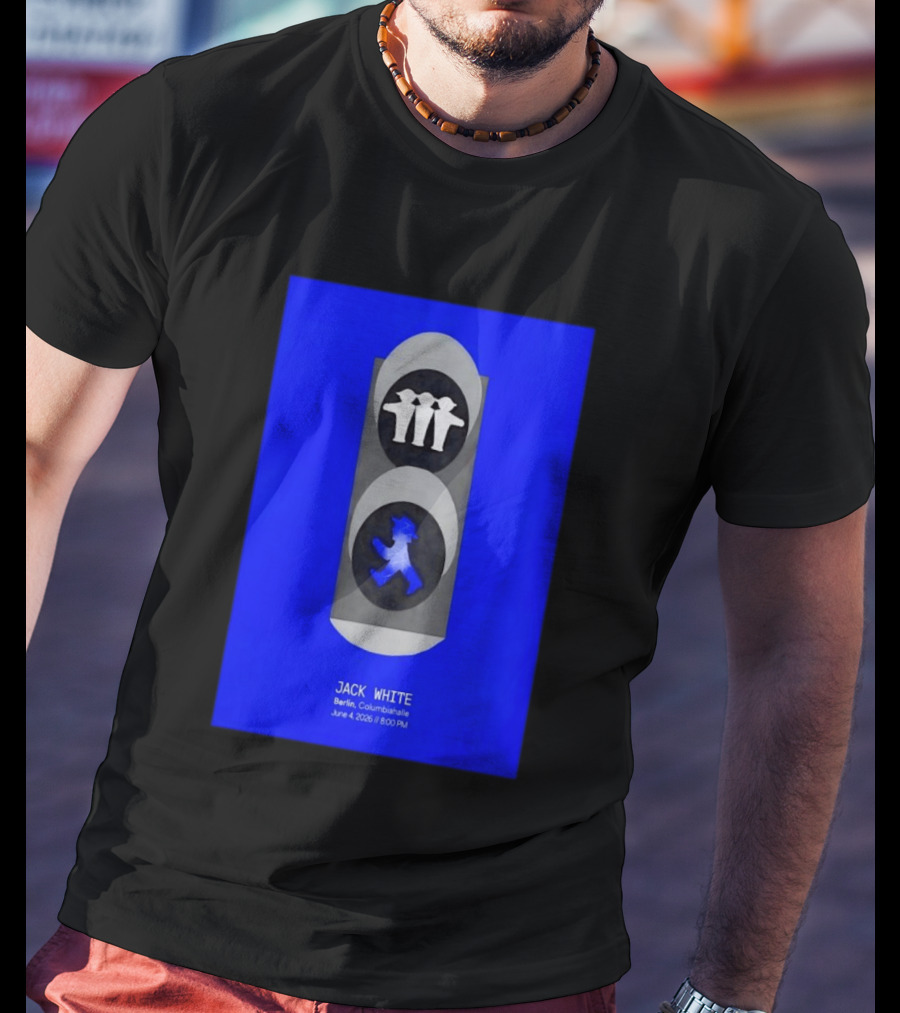 Jack White Berlin Columbiahalle June 4 2026 Ampelmann Traffic Light Icon Concert 8PM T-Shirt