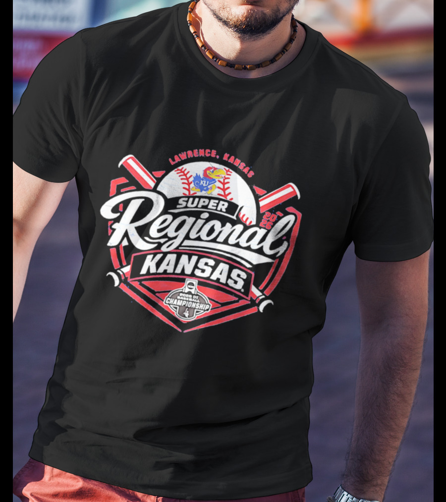 Lawrence Kansas Jayhawks 2026 Super Regional Baseball Event T-Shirt