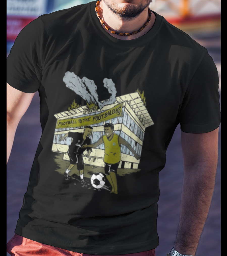 Football To The Footballers Players Soccer Stadium Scene T-Shirt