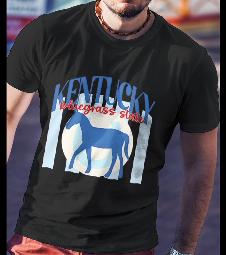 Kentucky Bluegrass State Horse Horseshoe T-Shirt