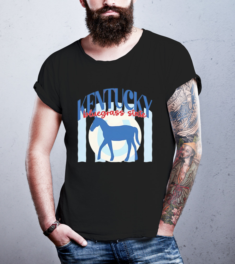 Kentucky Bluegrass State Horse Horseshoe T-Shirt