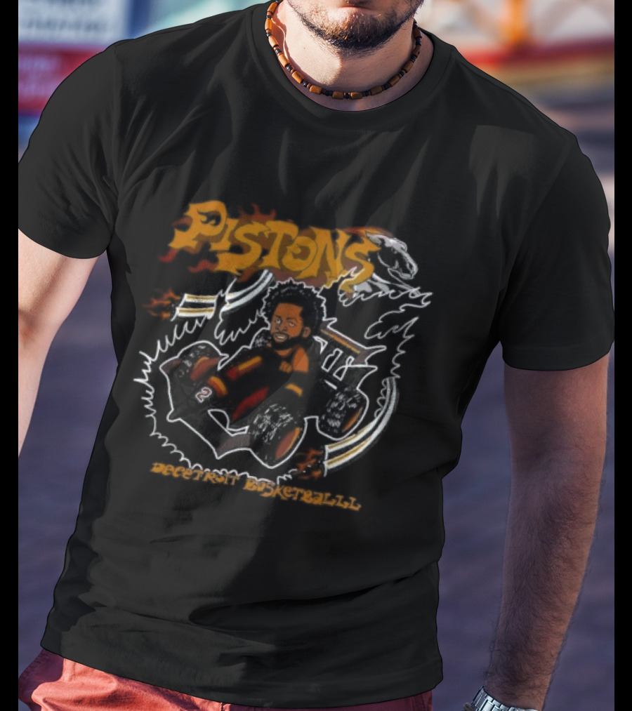 Pistons Cade Cunningham Detroit Basketball Grand Prix T-Shirt