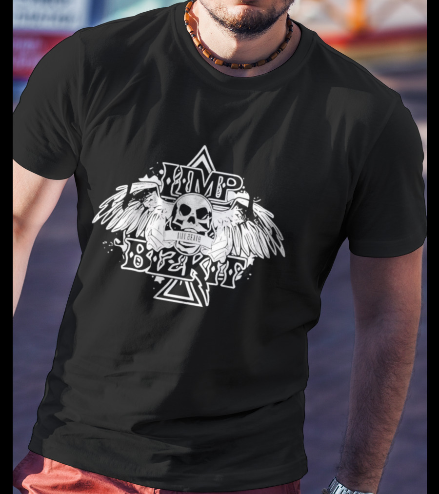 Limp Bizkit Skull Wings Band Music T-Shirt
