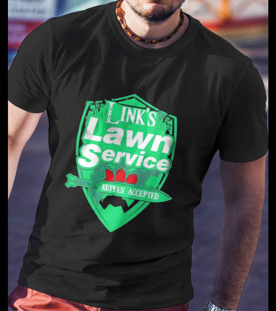 Link's Lawn Service Rupees Accepted The Legend Of Zelda Master Sword T-Shirt