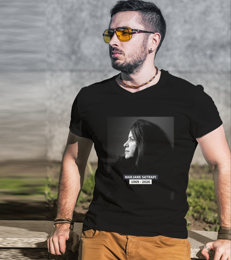 Marjane Satrapi 1969 2026 Impactful Black And White Profile T-Shirt