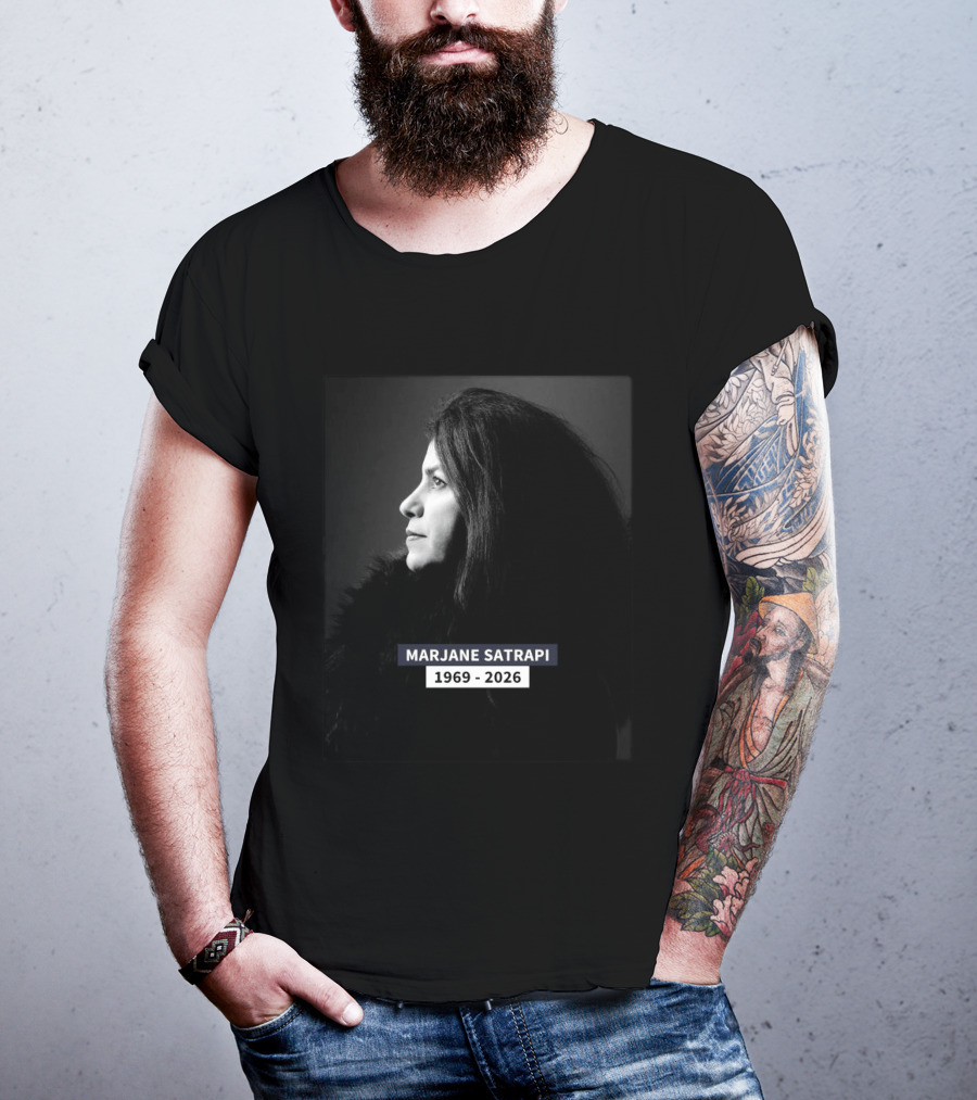 Marjane Satrapi 1969 2026 Impactful Black And White Profile T-Shirt