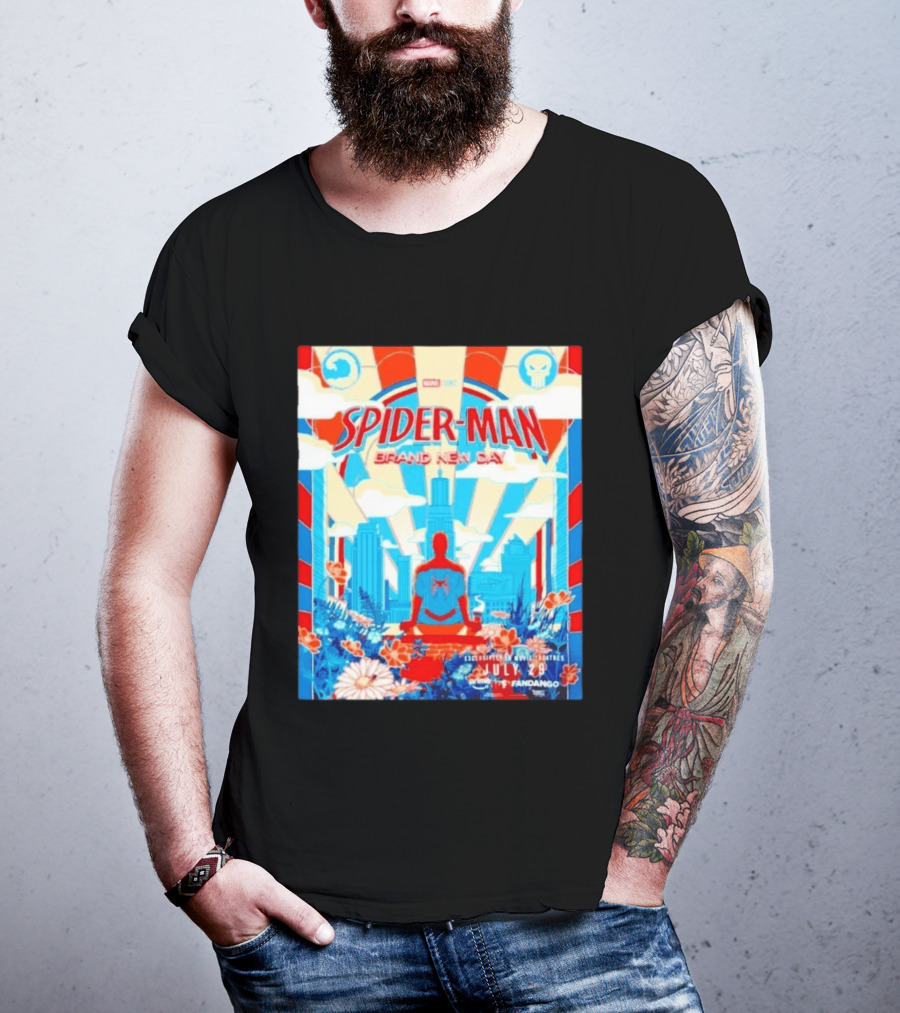 Marvel Studios Spider Man Brand New Day Exclusive Release July 29 Fandango Promotion T-Shirt