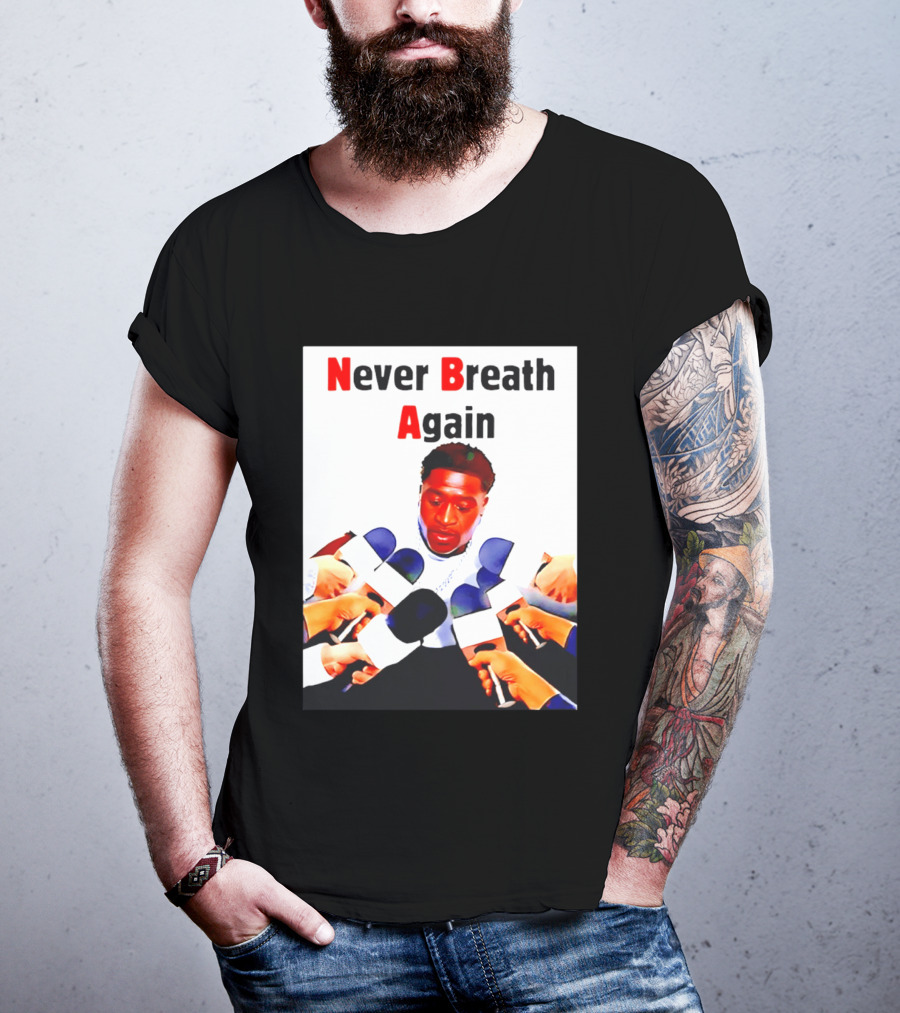 Never Breath Again George Floyd Microphones Press T-Shirt