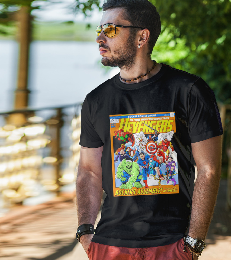 New York Knicks Bocker Comics Finals Revenge Tour Bockers Assemble T-Shirt