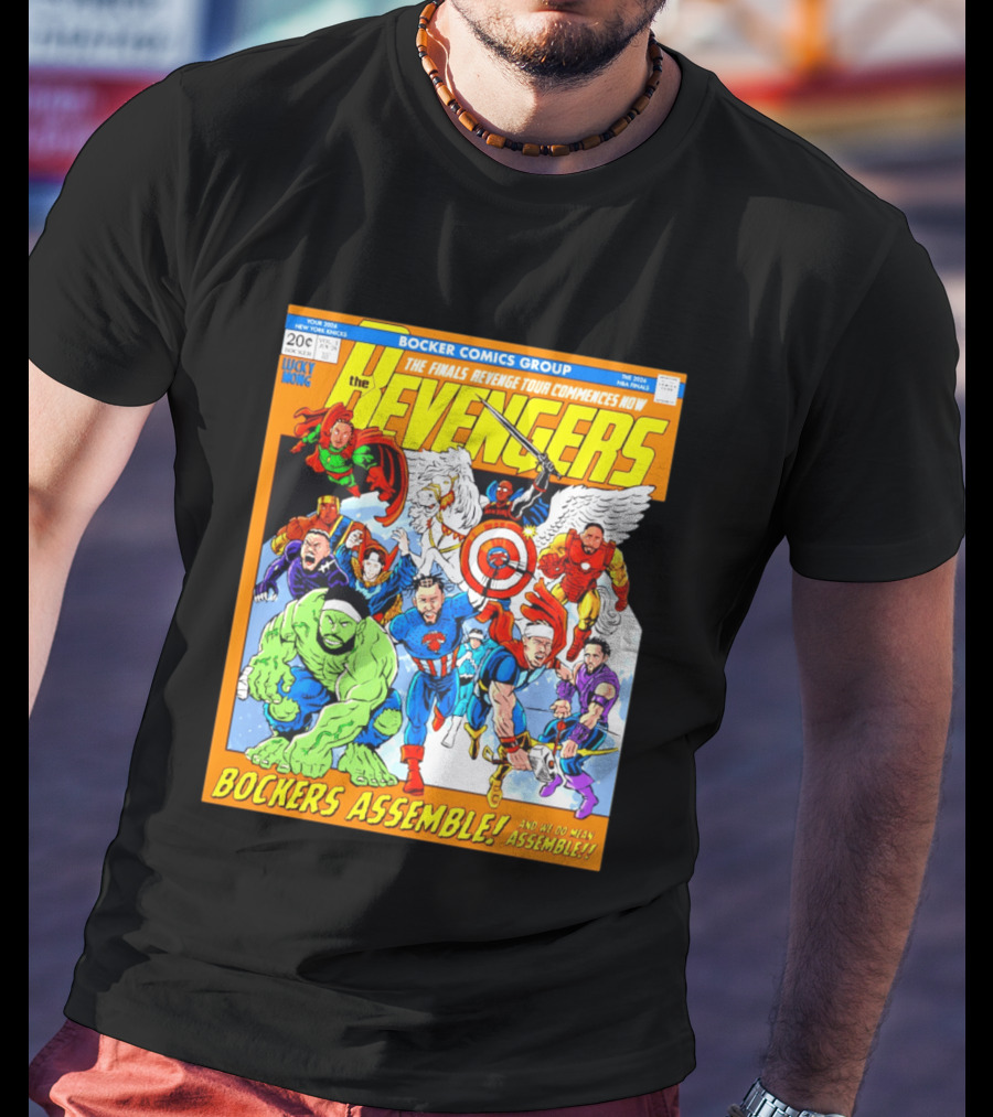 New York Knicks Bocker Comics Finals Revenge Tour Bockers Assemble T-Shirt