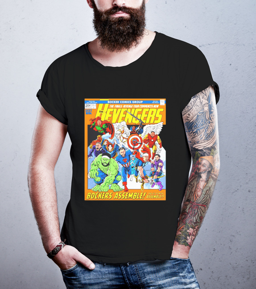 New York Knicks Bocker Comics Finals Revenge Tour Bockers Assemble T-Shirt