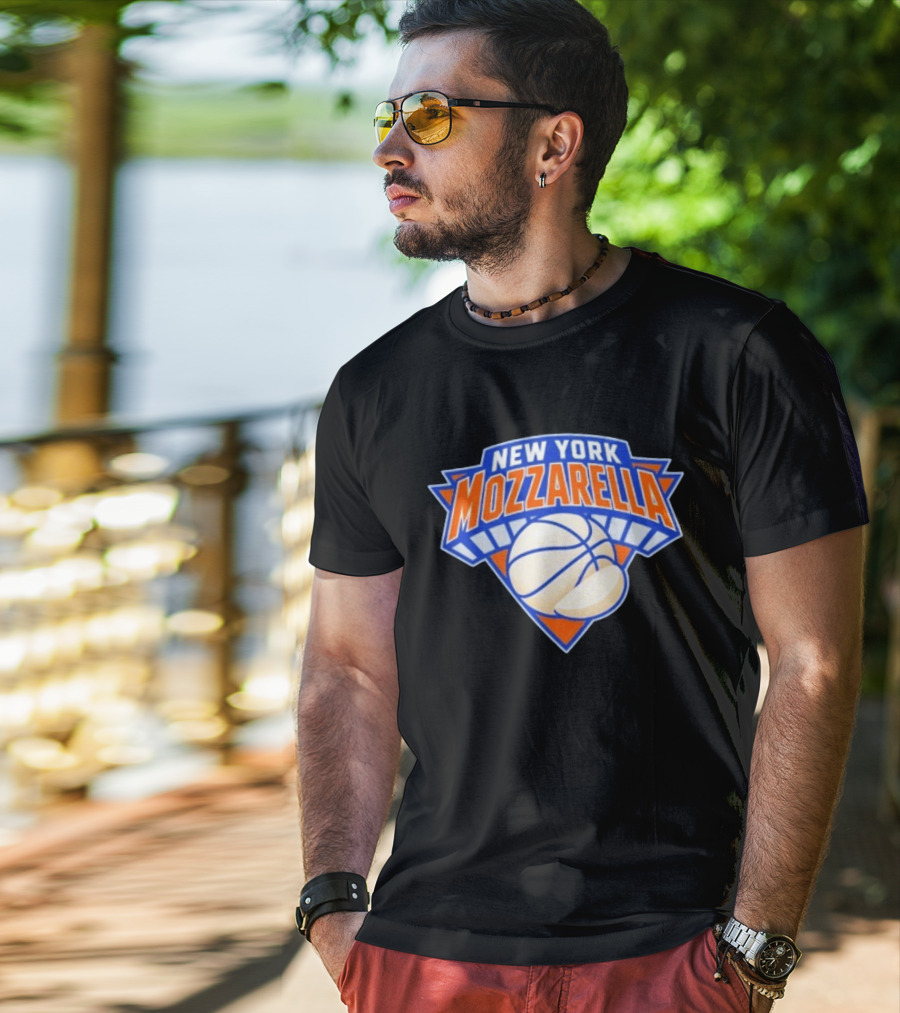 New York Mozzarella Basketball NY Knicks T-Shirt