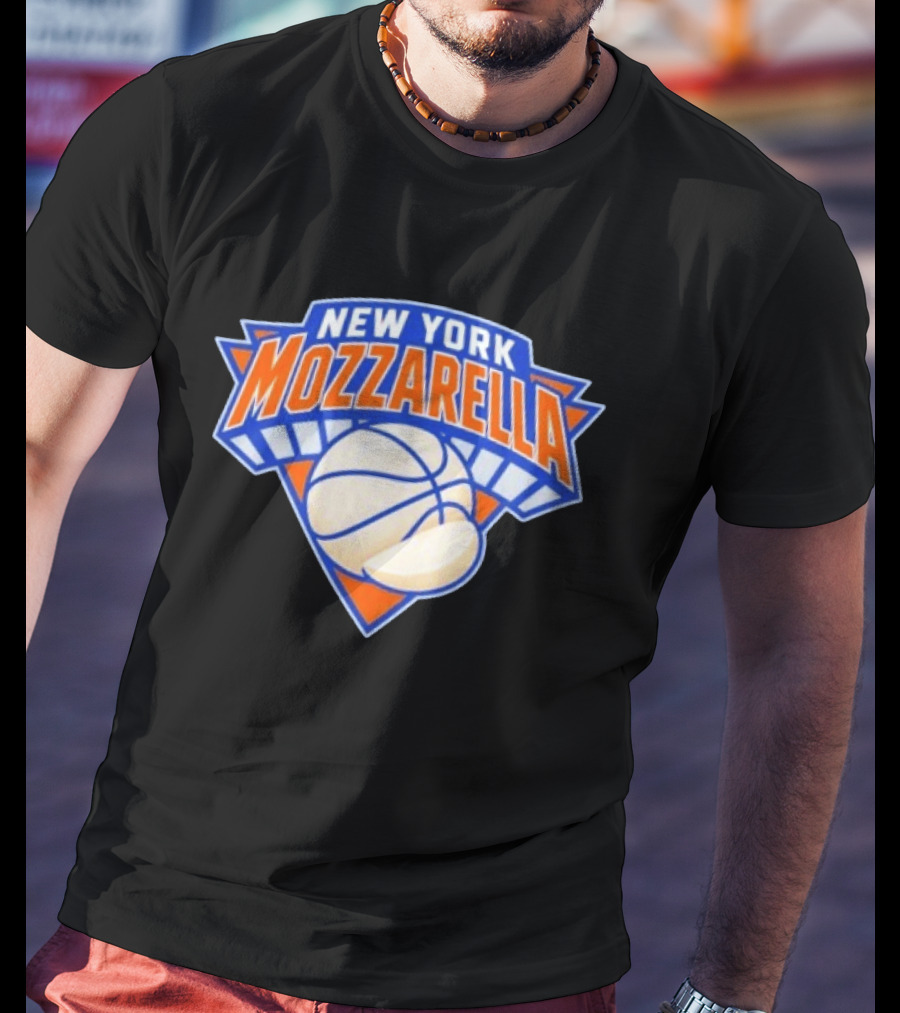 New York Mozzarella Basketball NY Knicks T-Shirt