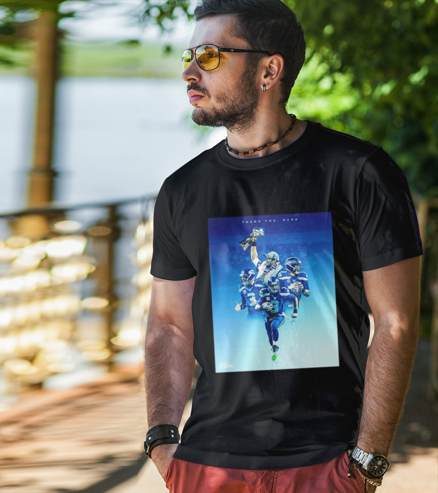 Thank You Russ Seattle Seahawks Russell Wilson Super Bowl 3 T-Shirt