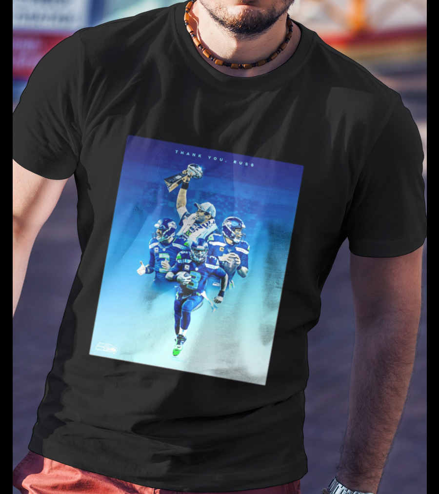Thank You Russ Seattle Seahawks Russell Wilson Super Bowl 3 T-Shirt