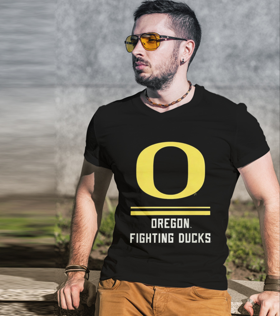 Oregon Fighting Ducks Yellow O T-Shirt